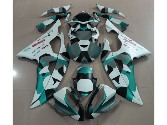 Seafoam Green Snow Camo Yamaha R6 Fairings 2008-2016 Outlets Seafoam Green Snow Camo Yamaha R6 Fairings 2008-2016 Outlets
