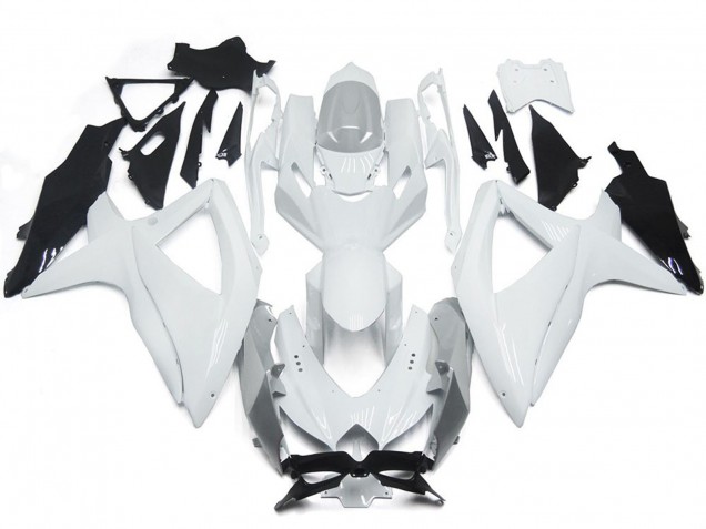 Shining Gloss White With Silver Suzuki GSXR 600-750 Fairings 2008-2010 Outlets Shining Gloss White With Silver Suzuki GSXR 600-750 Fairings 2008-2010 Outlets