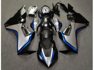 Silver and Black & Blue Honda CBR1000RR Fairings 2017-2019 Outlets