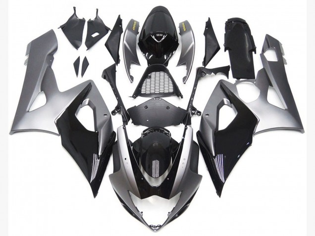 Silver and Black Gloss Style Suzuki GSXR 1000 Fairings 2005-2006 Outlets Silver and Black Gloss Style Suzuki GSXR 1000 Fairings 2005-2006 Outlets