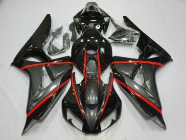 Silver and Black Honda CBR1000RR Fairings 2006-2007 Outlets