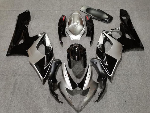 Silver and Black Suzuki GSXR 1000 Fairings 2005-2006 Outlets Silver and Black Suzuki GSXR 1000 Fairings 2005-2006 Outlets
