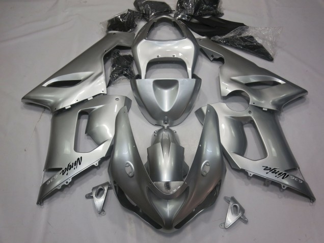 Silver Kawasaki ZX6R Fairings 2005-2006 Outlets Silver Kawasaki ZX6R Fairings 2005-2006 Outlets