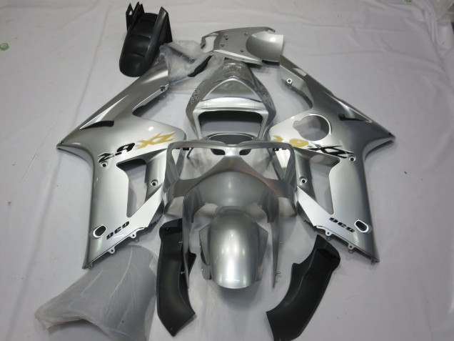 Silver OEM Style Kawasaki ZX6R Fairings 2003-2004 Outlets Silver OEM Style Kawasaki ZX6R Fairings 2003-2004 Outlets