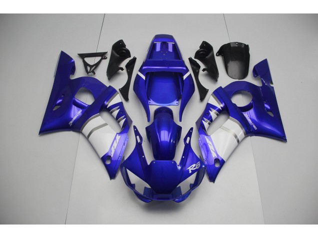 Silver White and Blue Yamaha R6 Fairings 1998-2002 Outlets Silver White and Blue Yamaha R6 Fairings 1998-2002 Outlets