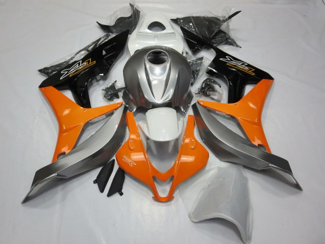 Silver White and Orange Honda CBR600RR Fairings 2007-2008 Outlets Silver White and Orange Honda CBR600RR Fairings 2007-2008 Outlets