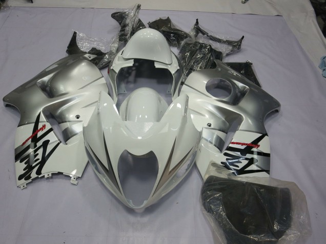Silver White Suzuki GSXR 1300 Fairings 1997-2007 Outlets Silver White Suzuki GSXR 1300 Fairings 1997-2007 Outlets