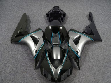 Silver with Blue Pin Stripe Honda CBR1000RR Fairings 2006-2007 Outlets