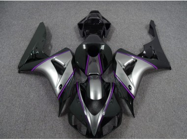 Silver with Dark Purple Pin Stripe Honda CBR1000RR Fairings 2006-2007 Outlets