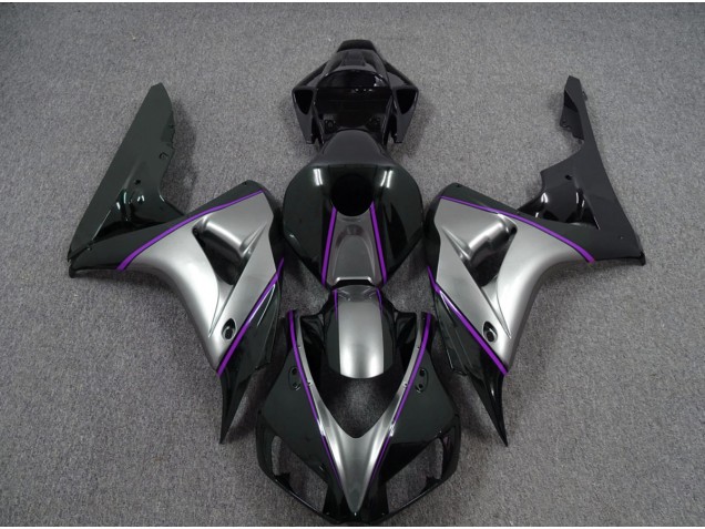 Silver with Dark Purple Pin Stripe Honda CBR1000RR Fairings 2006-2007 Outlets Silver with Dark Purple Pin Stripe Honda CBR1000RR Fairings 2006-2007 Outlets