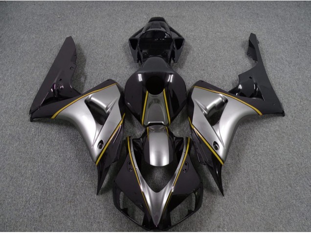 Silver with Yellow Pin Stripe Honda CBR1000RR Fairings 2006-2007 Outlets Silver with Yellow Pin Stripe Honda CBR1000RR Fairings 2006-2007 Outlets
