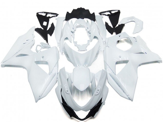 Solid Gloss white with Silver logo Suzuki GSXR 1000 Fairings 2009-2016 Outlets Solid Gloss white with Silver logo Suzuki GSXR 1000 Fairings 2009-2016 Outlets