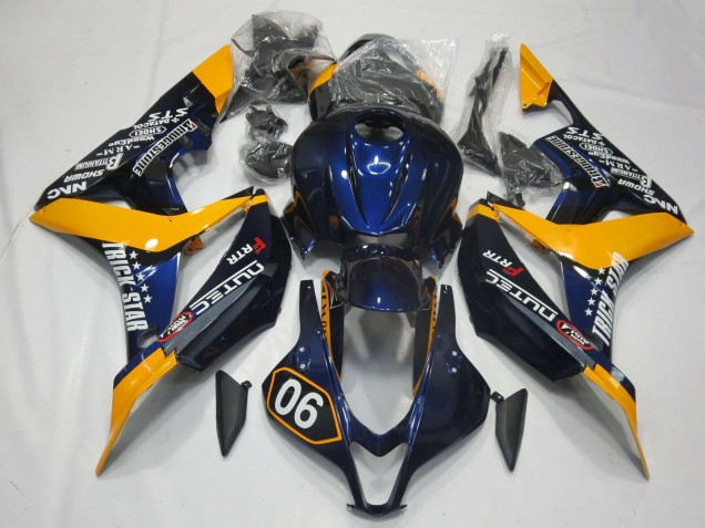 Special Deep Blue and Yellow Honda CBR600RR Fairings 2007-2008 Outlets Special Deep Blue and Yellow Honda CBR600RR Fairings 2007-2008 Outlets