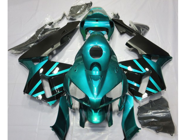 Teal & Gloss Black Design Honda CBR600RR Fairings 2005-2006 Outlets Teal & Gloss Black Design Honda CBR600RR Fairings 2005-2006 Outlets