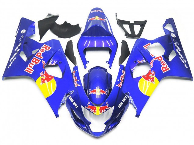 Vibrant Blue Red Bull Style Suzuki GSXR 600-750 Fairings 2004-2005 Outlets Vibrant Blue Red Bull Style Suzuki GSXR 600-750 Fairings 2004-2005 Outlets