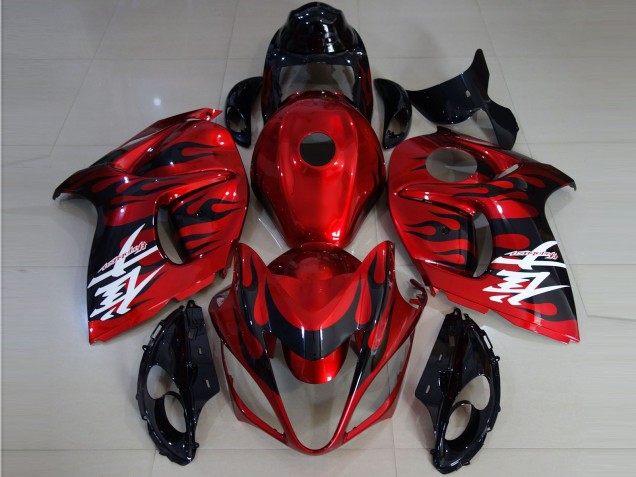 Vibrant Red & Flame Suzuki GSXR 1300 Fairings 2008-2019 Outlets Vibrant Red & Flame Suzuki GSXR 1300 Fairings 2008-2019 Outlets