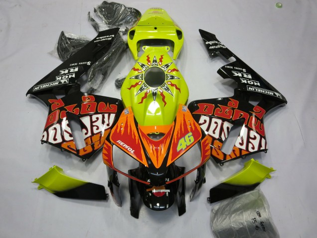 Vibrant Yellow Rossi Honda CBR600RR Fairings 2005-2006 Outlets Vibrant Yellow Rossi Honda CBR600RR Fairings 2005-2006 Outlets