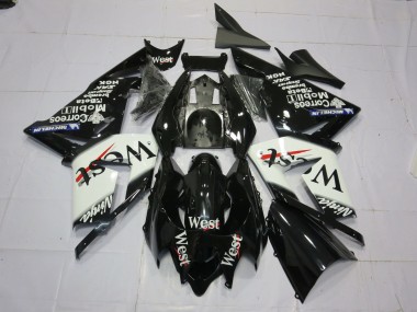 West White Black Kawasaki ZX10R Fairings 2004-2005 Outlets
