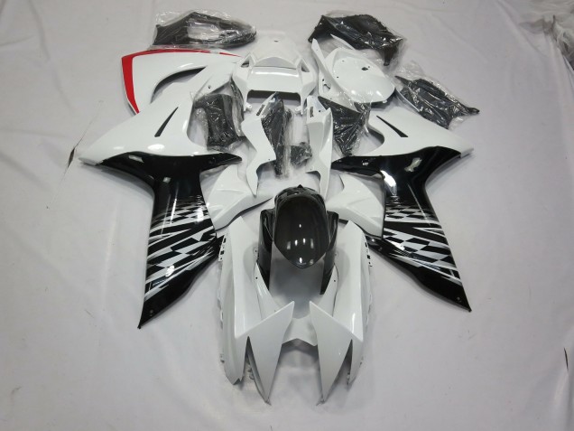 White and Black Suzuki GSXR 600-750 Fairings 2011-2020 Outlets White and Black Suzuki GSXR 600-750 Fairings 2011-2020 Outlets