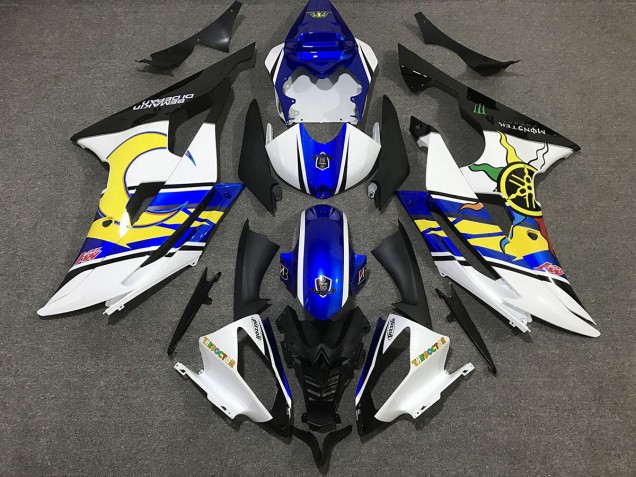 White and Blue Custom Yamaha R6 Fairings 2008-2016 Outlets White and Blue Custom Yamaha R6 Fairings 2008-2016 Outlets