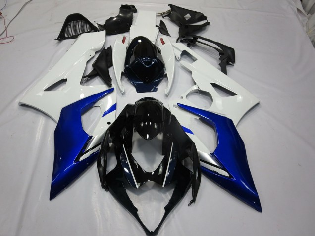 White and Blue Suzuki GSXR 1000 Fairings 2005-2006 Outlets White and Blue Suzuki GSXR 1000 Fairings 2005-2006 Outlets