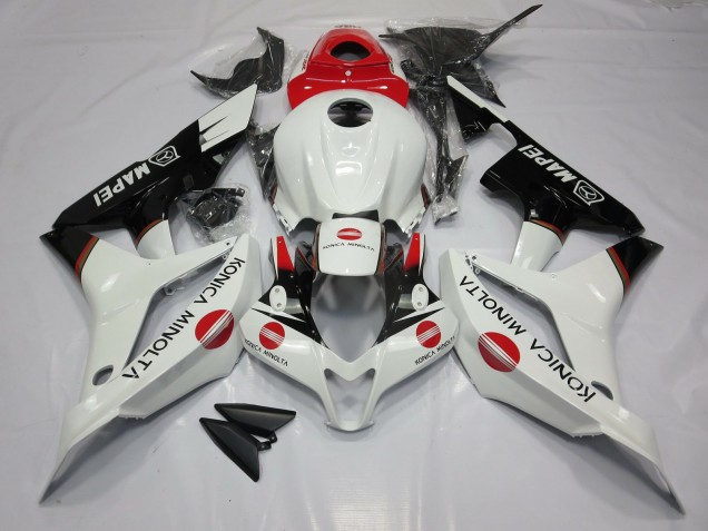 White and Red KM Honda CBR600RR Fairings 2007-2008 Outlets White and Red KM Honda CBR600RR Fairings 2007-2008 Outlets