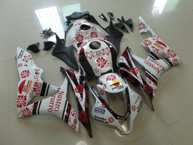 White and Red Nastro Azzurro Honda CBR600RR Fairings 2007-2008 Outlets
