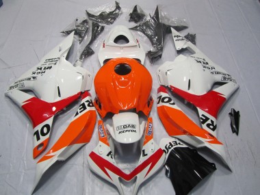 White and Red Repsol Honda CBR600RR Fairings 2009-2012 Outlets