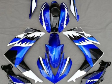 White Blue and Black Shark Yamaha R3 Fairings 2015-2018 Outlets