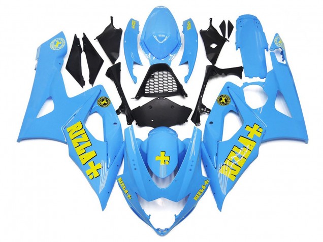 White Blue with Yellow Rizla Suzuki GSXR 1000 Fairings 2005-2006 Outlets White Blue with Yellow Rizla Suzuki GSXR 1000 Fairings 2005-2006 Outlets