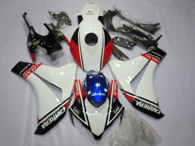 White Carrera Honda CBR1000RR Fairings 2008-2011 Outlets