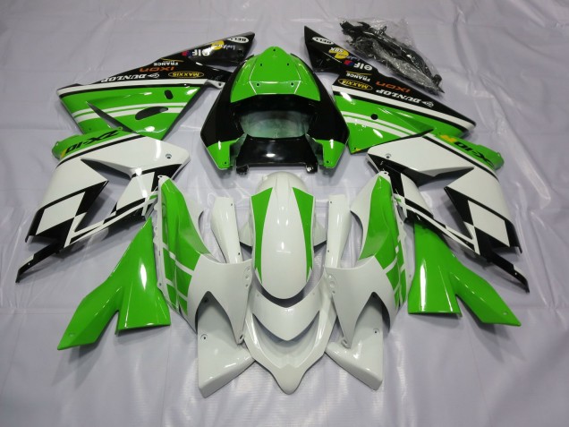 White Green Kawasaki ZX10R Fairings 2004-2005 Outlets White Green Kawasaki ZX10R Fairings 2004-2005 Outlets