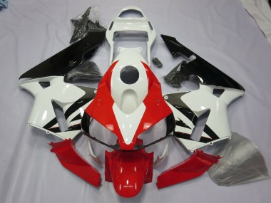 White Red and Black Honda CBR600RR Fairings 2003-2004 Outlets