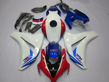 White Red and Blue Honda CBR1000RR Fairings 2008-2011 Outlets