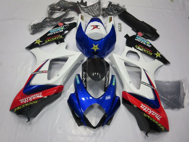 White Rockstar Suzuki GSXR 1000 Fairings 2007-2008 Outlets White Rockstar Suzuki GSXR 1000 Fairings 2007-2008 Outlets