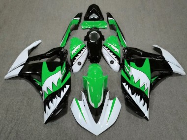 White Shark & Green Yamaha R3 Fairings 2015-2018 Outlets