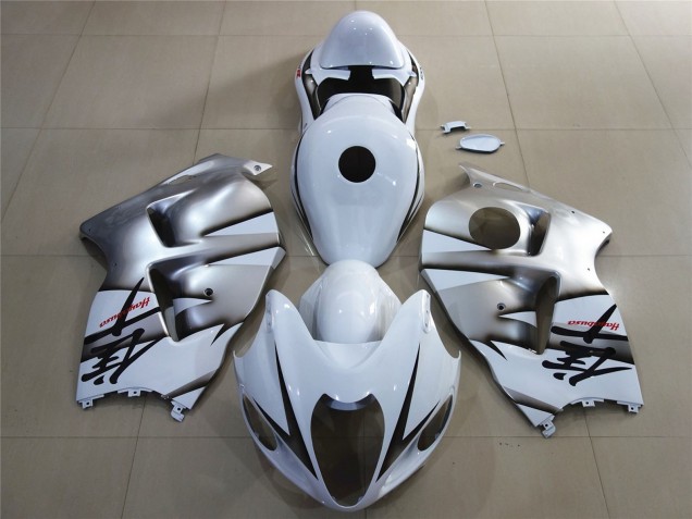 White & Shiny Silver Suzuki GSXR 1300 Fairings 1997-2007 Outlets White & Shiny Silver Suzuki GSXR 1300 Fairings 1997-2007 Outlets