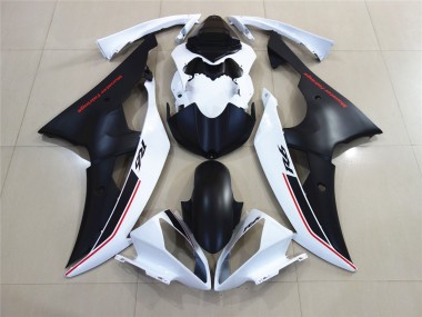 White with Black Custom OEM Style Yamaha R6 Fairings 2008-2016 Outlets