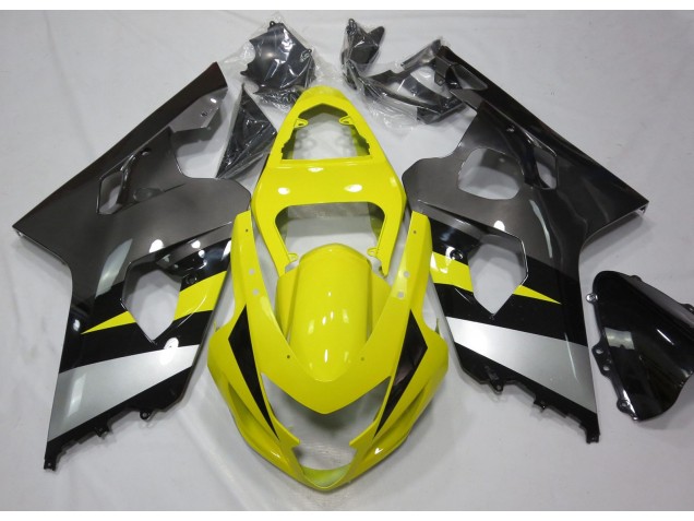 Yellow and Grey Suzuki GSXR 600-750 Fairings 2004-2005 Outlets Yellow and Grey Suzuki GSXR 600-750 Fairings 2004-2005 Outlets