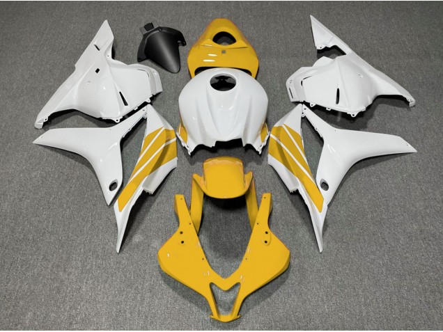 Yellow and White Side Stripe Honda CBR600RR Fairings 2009-2012 Outlets Yellow and White Side Stripe Honda CBR600RR Fairings 2009-2012 Outlets