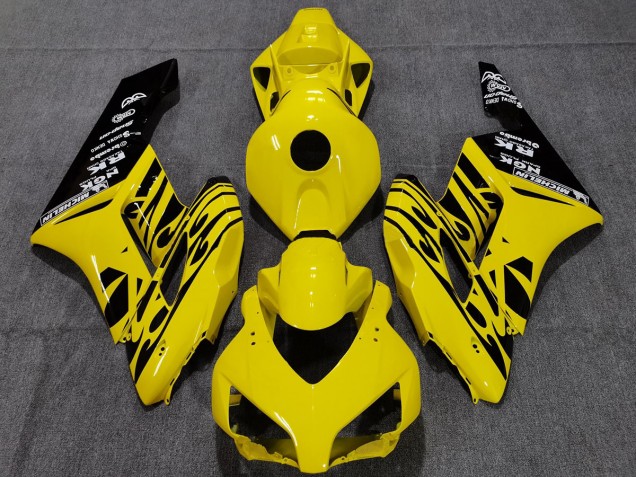 Yellow Black Flame Honda CBR1000RR Fairings 2004-2005 Outlets Yellow Black Flame Honda CBR1000RR Fairings 2004-2005 Outlets