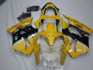 Yellow Elf Kawasaki ZX6R Fairings 2000-2002 Outlets