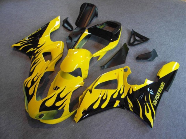 Yellow Flame Yamaha R1 Fairings 1998-1999 Outlets Yellow Flame Yamaha R1 Fairings 1998-1999 Outlets