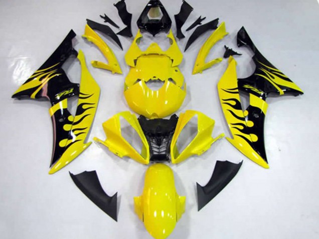 Yellow Flame Yamaha R6 Fairings 2008-2016 Outlets Yellow Flame Yamaha R6 Fairings 2008-2016 Outlets