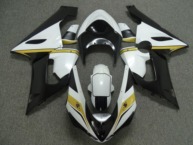 Yellow white and Black Kawasaki ZX6R Fairings 2005-2006 Outlets Yellow white and Black Kawasaki ZX6R Fairings 2005-2006 Outlets